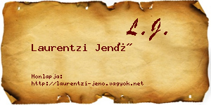 Laurentzi Jenő névjegykártya