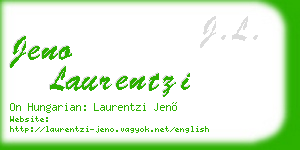 jeno laurentzi business card