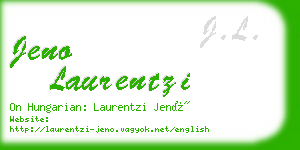 jeno laurentzi business card